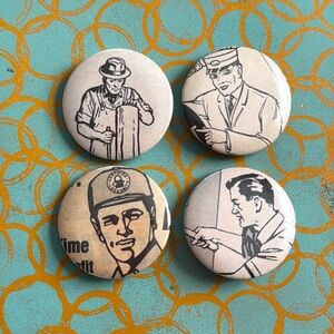 Button pins of men